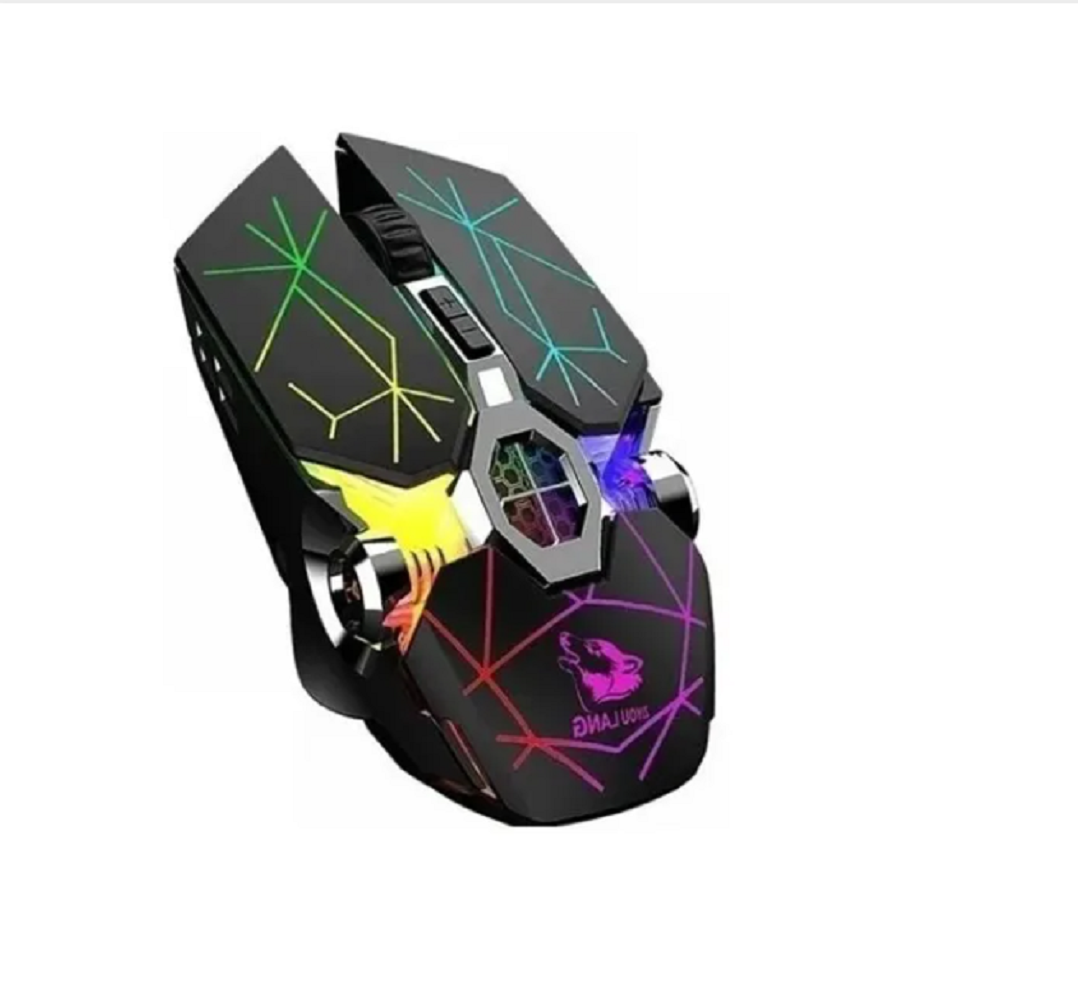Mouse de Juego Recargable Star color Negro