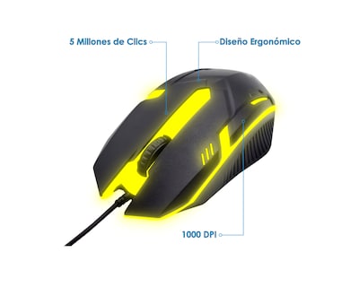 Foto 2 | Mouse Alámbrico Gamer Virtual Zone Retro Iluminado Mo22