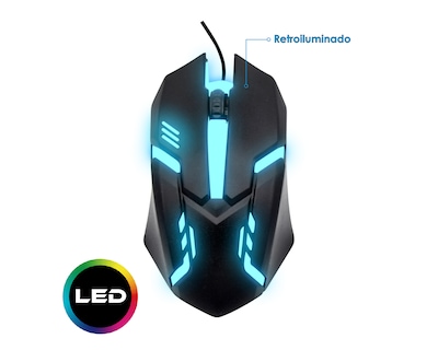 Foto 3 | Mouse Alámbrico Gamer Virtual Zone Retro Iluminado Mo22