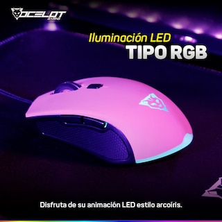 Foto 4 | Mouse Gamer Ocelot Gaming MS-1407Alámbrico 4 Tipo Rgb color Rosa