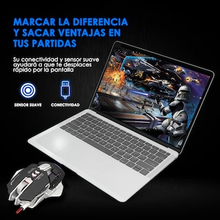 Foto 3 | Mouse Gamer Alambrico Starket Sk-055 Negro