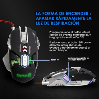 Foto 4 | Mouse Gamer Alambrico Starket Sk-055 Negro
