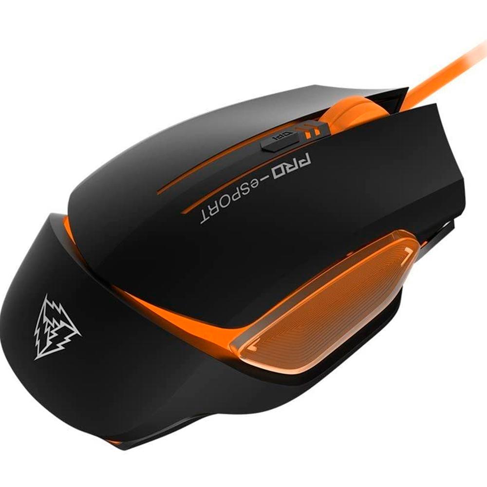 Foto 2 pulgar | Mouse Gamer Thunder X3 Tm20 Led 4000 Dpi Usb color Naranja