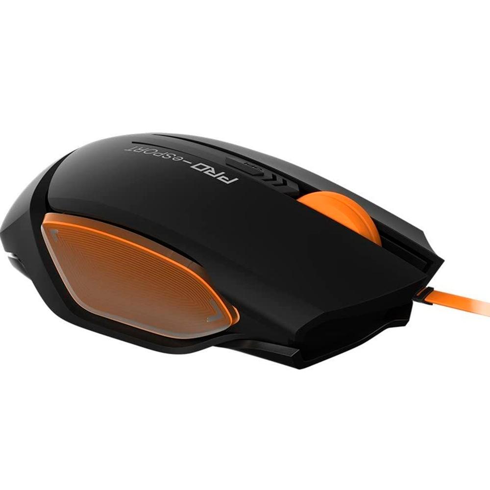 Foto 4 pulgar | Mouse Gamer Thunder X3 Tm20 Led 4000 Dpi Usb color Naranja