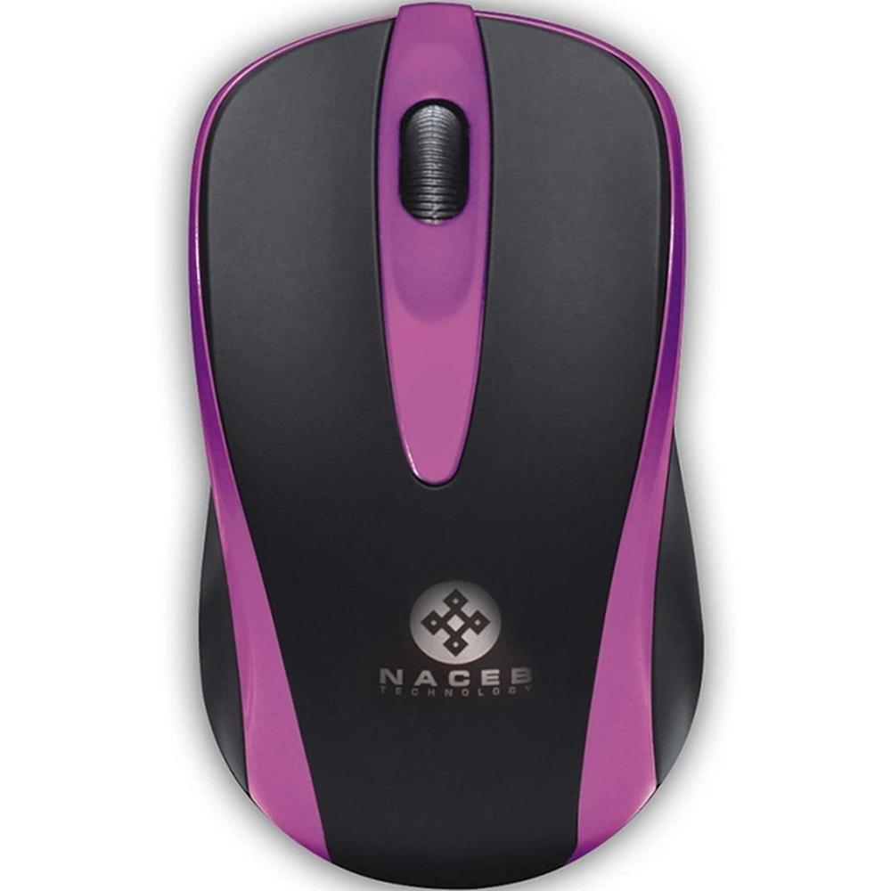 Foto 1 | Mouse Óptico Naceb Na-099m 1000dpi 3 Botones Morado