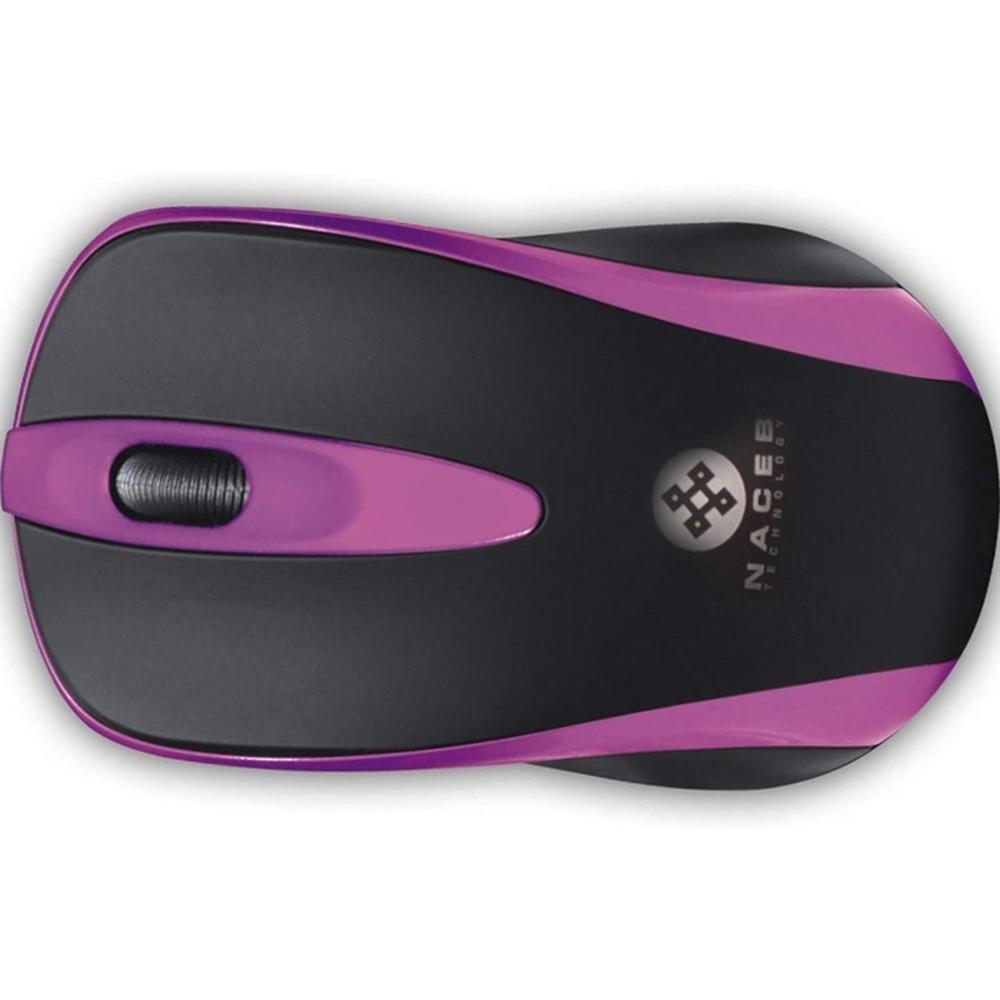 Foto 3 pulgar | Mouse Óptico Naceb Na-099m 1000dpi 3 Botones Morado