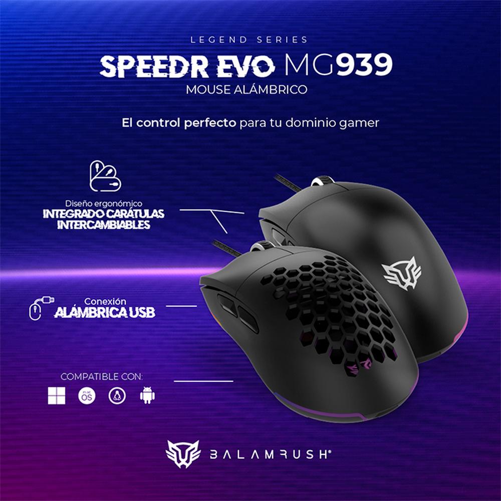 Foto 3 pulgar | Mouse Gamer Balam Rush Speeder Evo Mg939 12800dpi 6 Botones Alambrico Br-936880 Color Negro