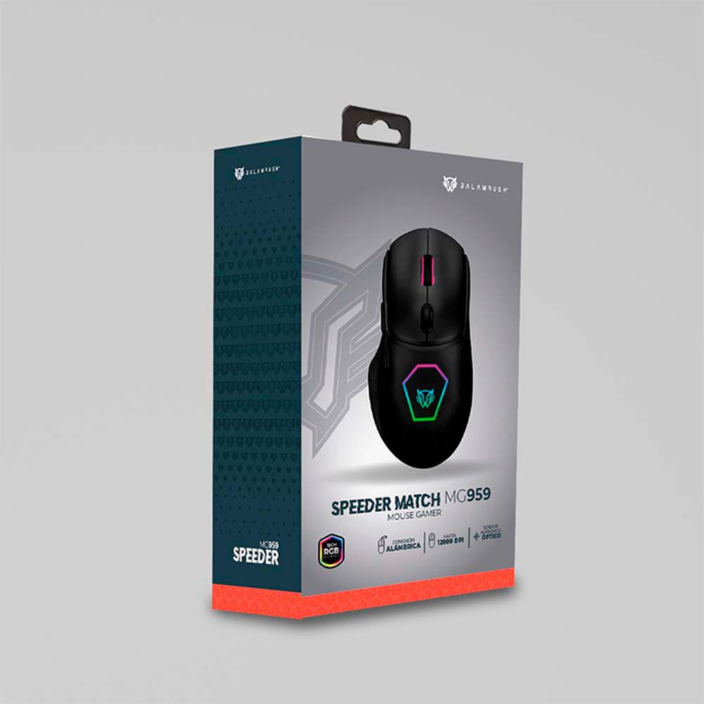 Foto 7 pulgar | Mouse Gamer Balam Rush Speeder Match Mg959 10000dpi Alambrico Negro Br-936828