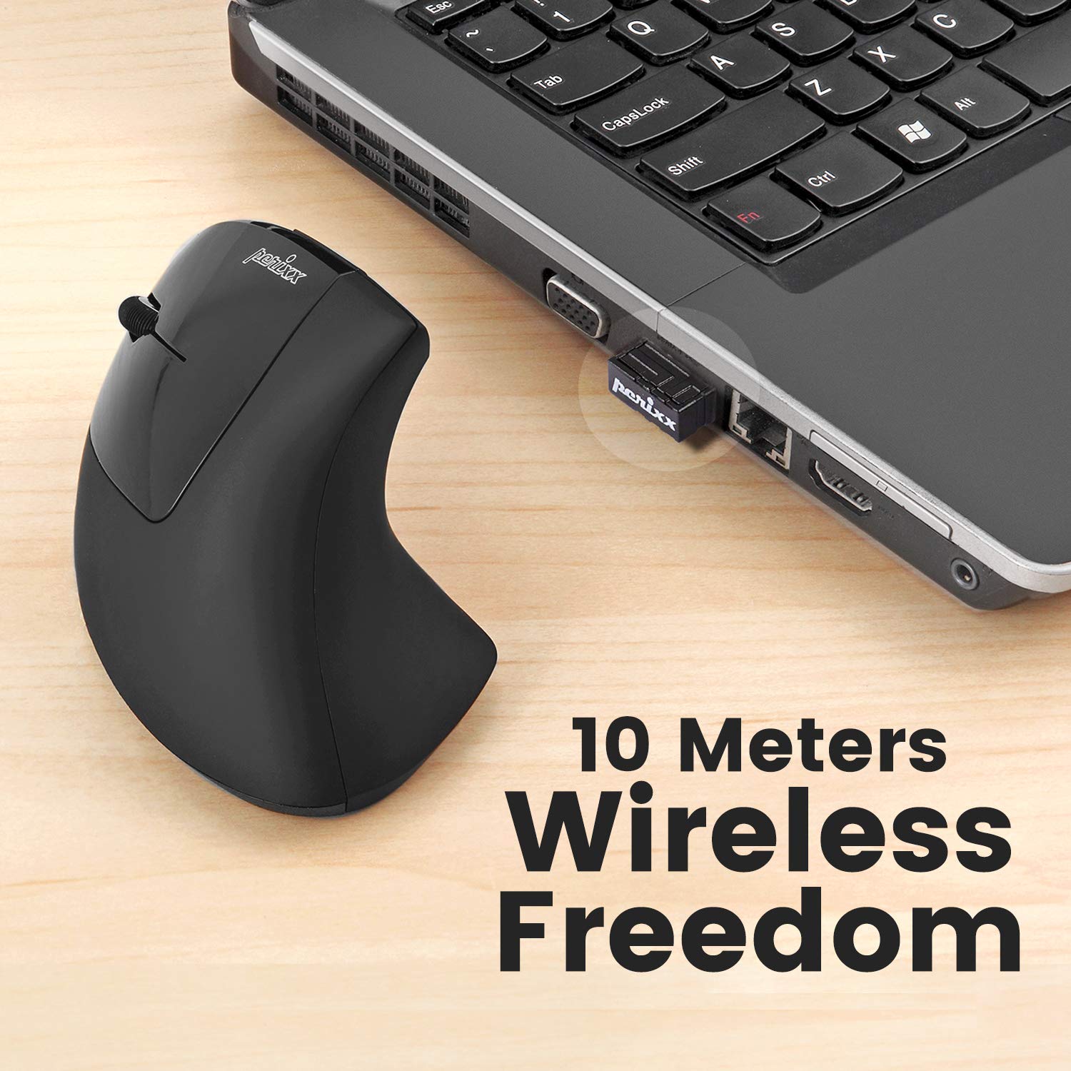 Foto 9 pulgar | Venta Internacional - Mouse Vertical Ergonómico Inalámbrico para Zurdos Perixx