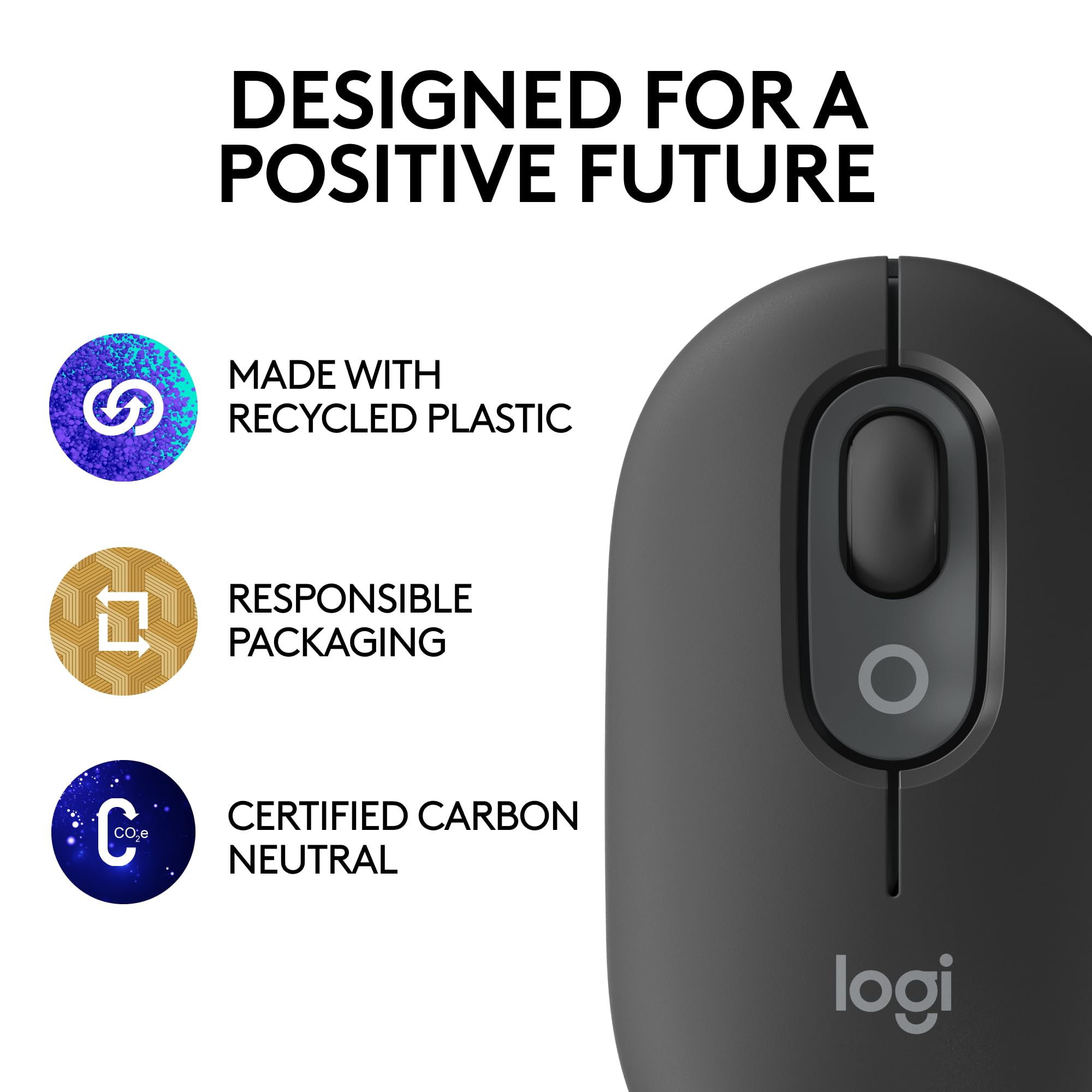Foto 5 | Venta Internacional - Ratón Inalámbrico Logitech Pop Graphite Con Emojis Personalizables