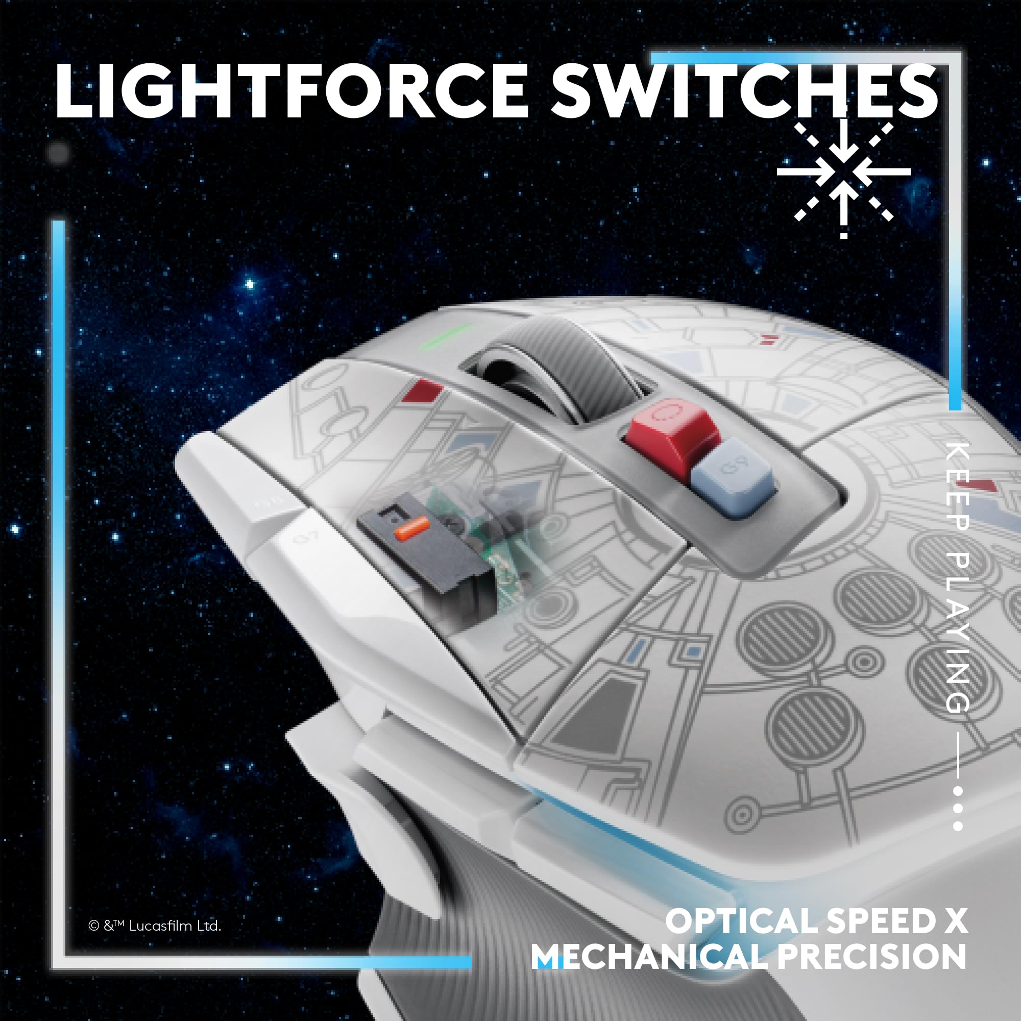 Foto 3 pulgar | Venta Internacional - Ratón Para Juegos Logitech G502 X Plus Millenium Falcon Edition