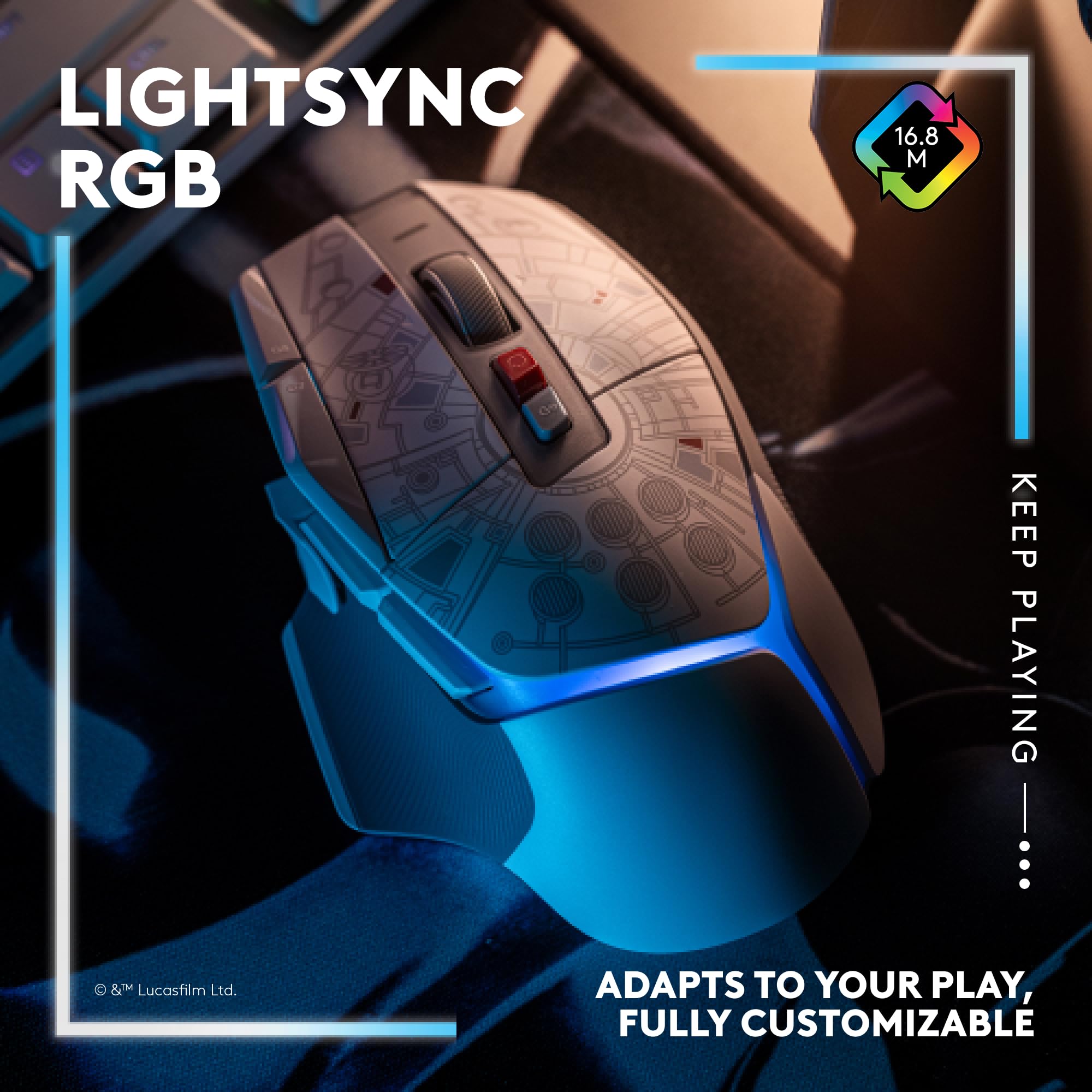 Foto 6 pulgar | Venta Internacional - Ratón Para Juegos Logitech G502 X Plus Millenium Falcon Edition