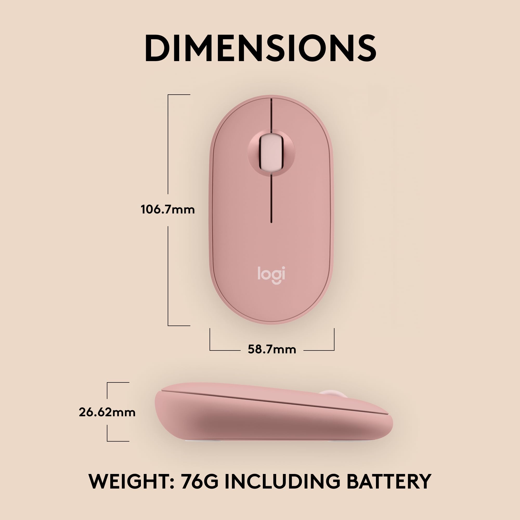Foto 8 | Venta Internacional - Ratón Logitech Pebble 2 M350s Slim Bluetooth Inalámbrico