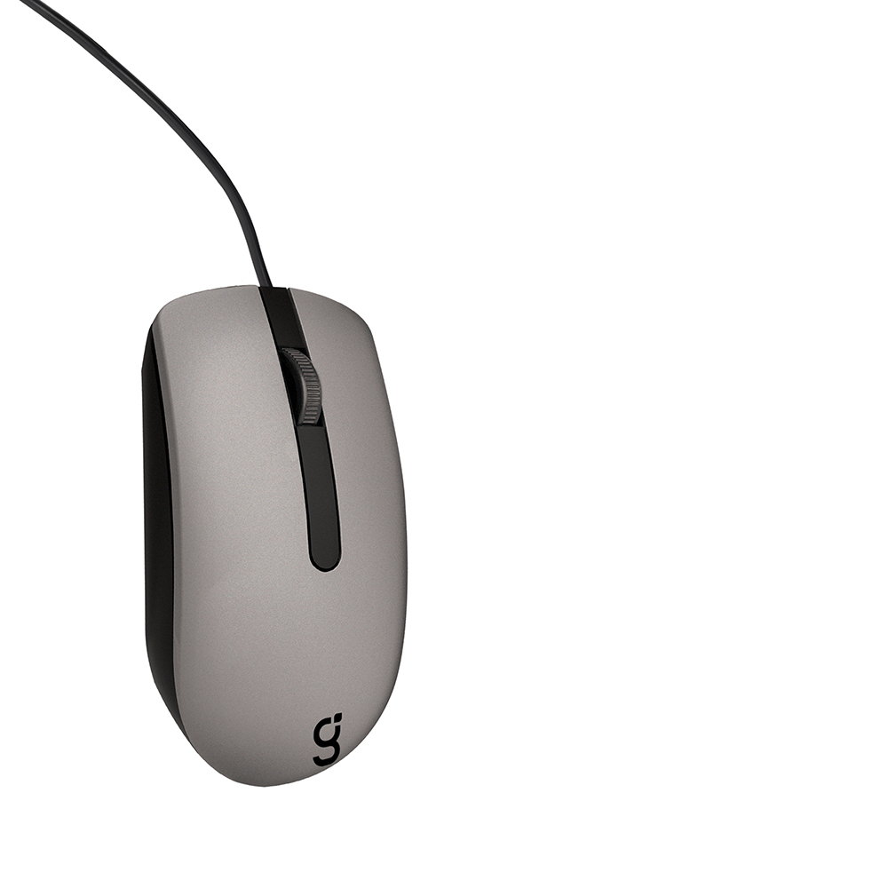 Foto 5 | Mouse Alámbrico Greenleaf Gris