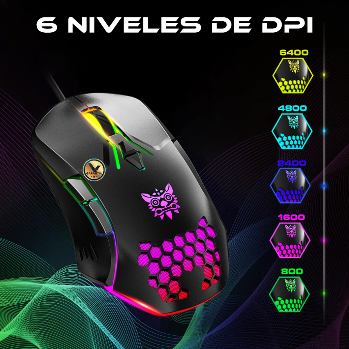 Foto 3 pulgar | Mouse Alámbrico Rgb Gaming Onikuma Cw902