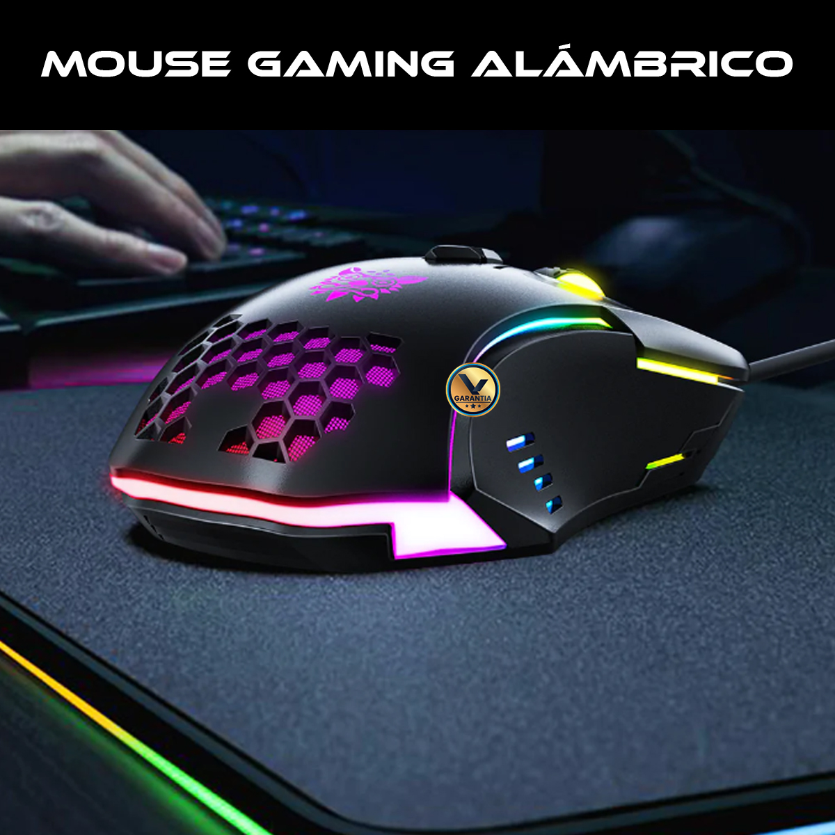 Foto 7 pulgar | Mouse Alámbrico Rgb Gaming Onikuma Cw902
