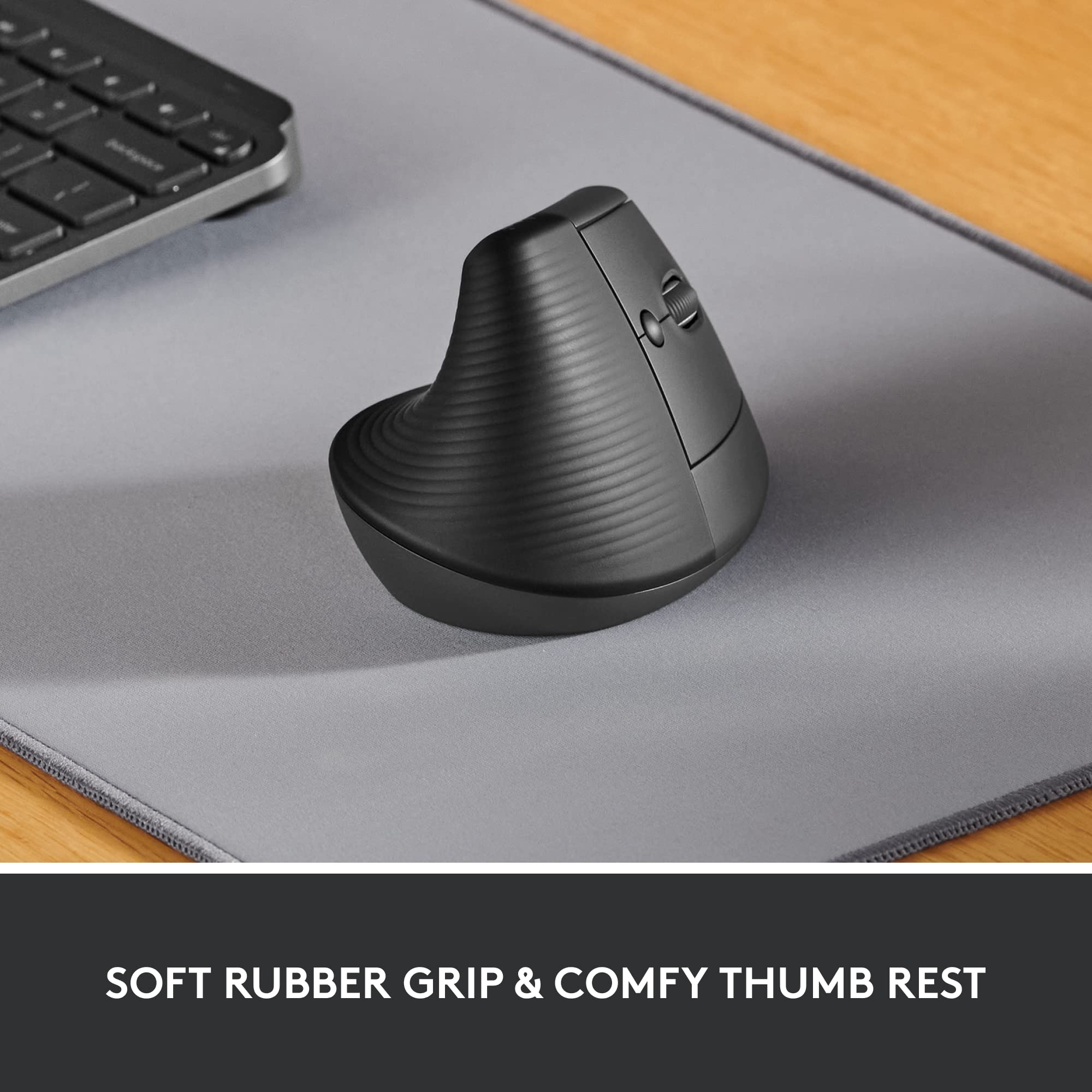 Foto 2 | Ratón Ergonómico Vertical Logitech Lift Wireless Graphite - Venta Internacional