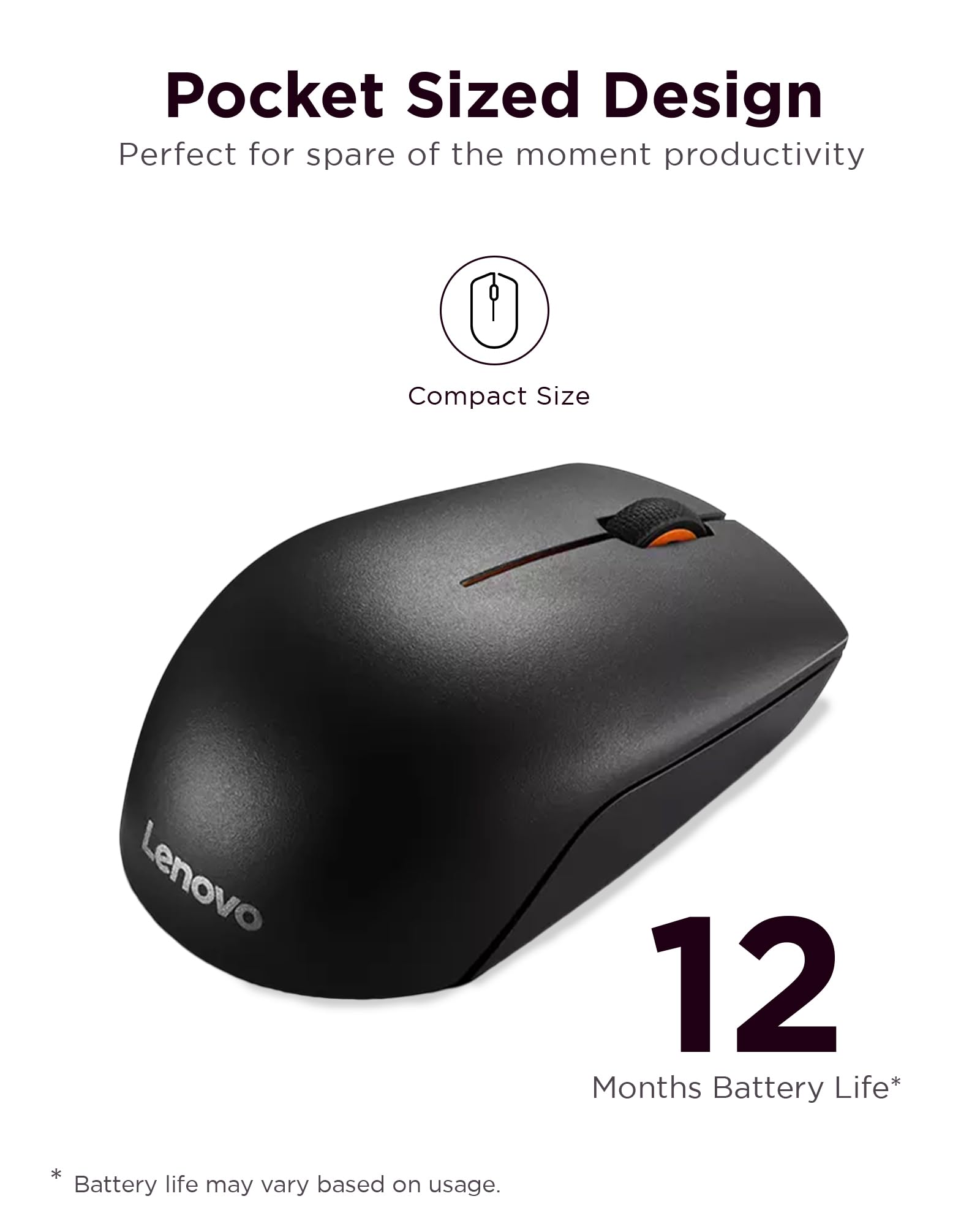 Foto 3 pulgar | Ratón Inalámbrico Lenovo 300 para Pc Portátil con Windows - Venta Internacional