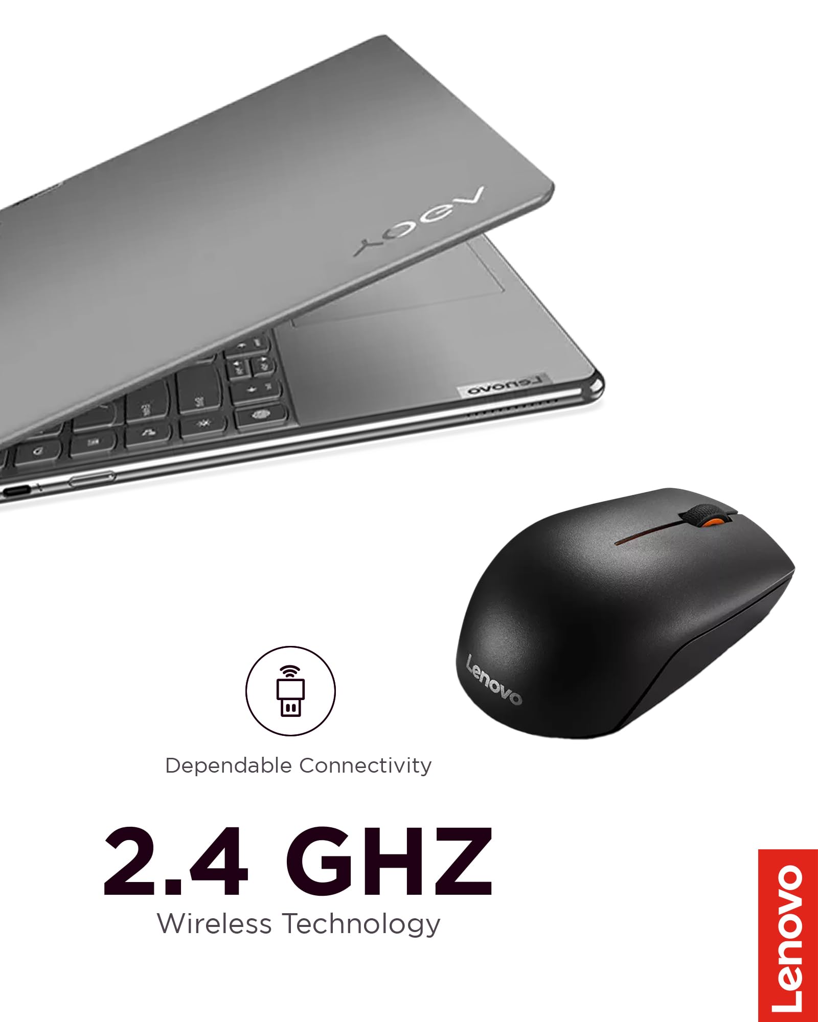 Foto 4 | Ratón Inalámbrico Lenovo 300 para Pc Portátil con Windows - Venta Internacional
