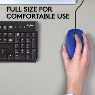Foto 3 | Ratón Logitech M110 Con Cable Usb Y Botones Silenciosos, Color Azul - Venta Internacional.