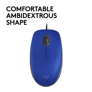 Foto 4 | Ratón Logitech M110 Con Cable Usb Y Botones Silenciosos, Color Azul - Venta Internacional.