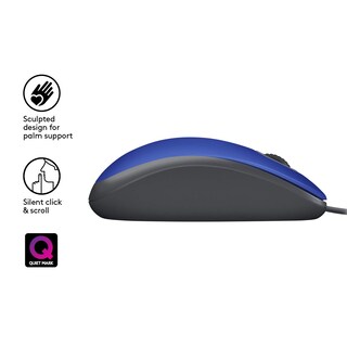 Foto 5 | Ratón Logitech M110 Con Cable Usb Y Botones Silenciosos, Color Azul - Venta Internacional.