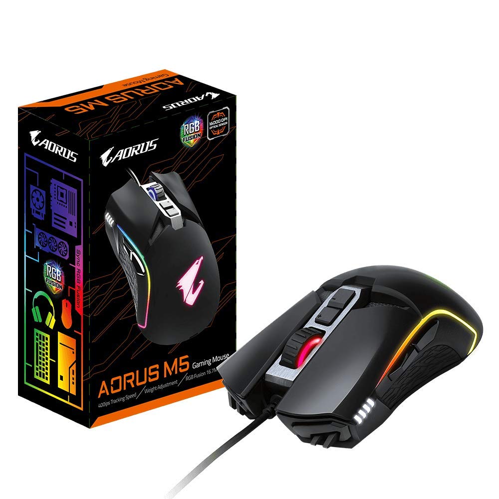 Foto 2 pulgar | Ratón Gaming Gigabyte Aorus Gm-aorus M5 Rgb 16000 Dpi Negro - Venta Internacional.