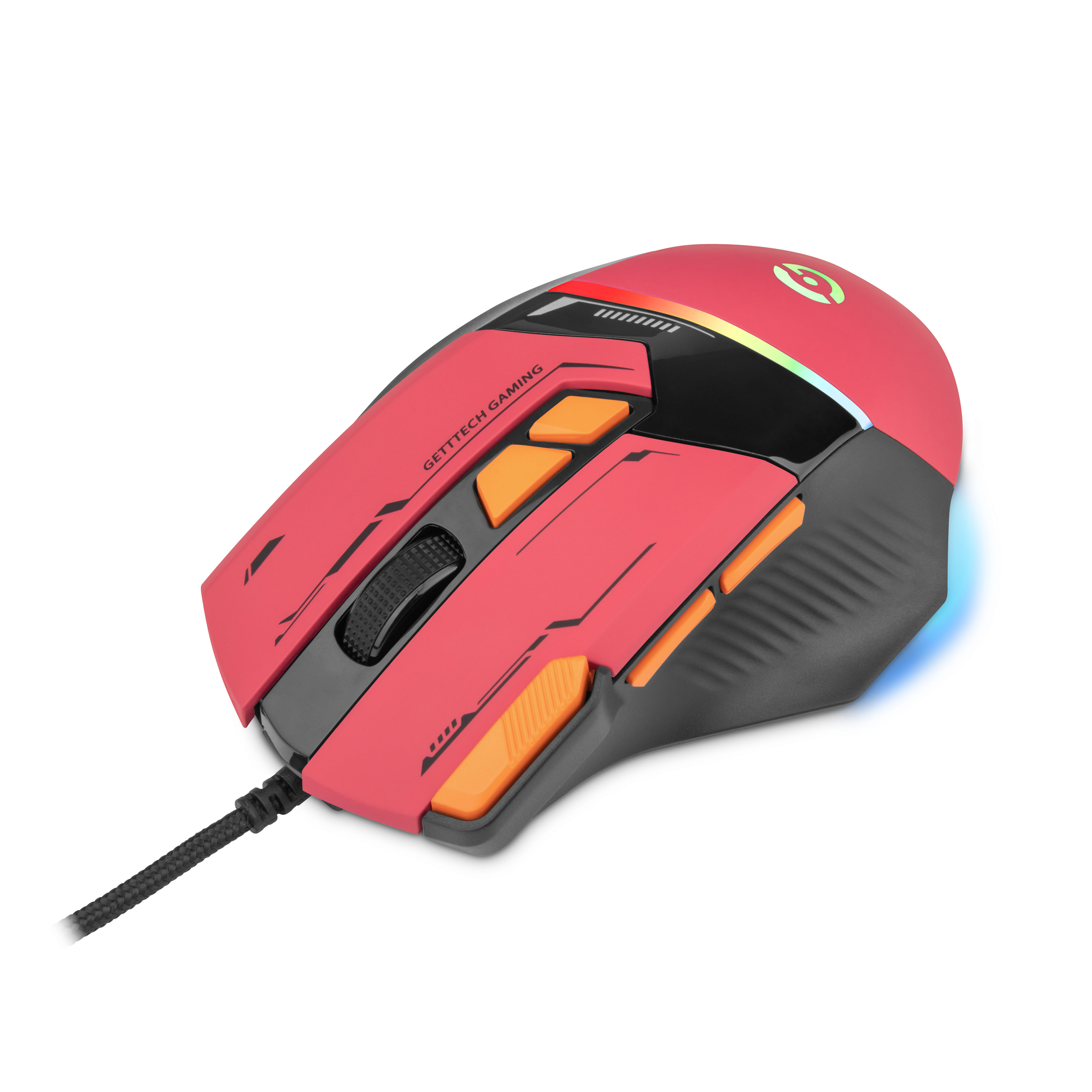 Foto 5 pulgar | Mouse Gamer Getttech Gpm-rgbwr-g1-rd, Iluminación Rgb, 7200 Dpi, Ajustable 8 Botones Personalizables, Alámbric