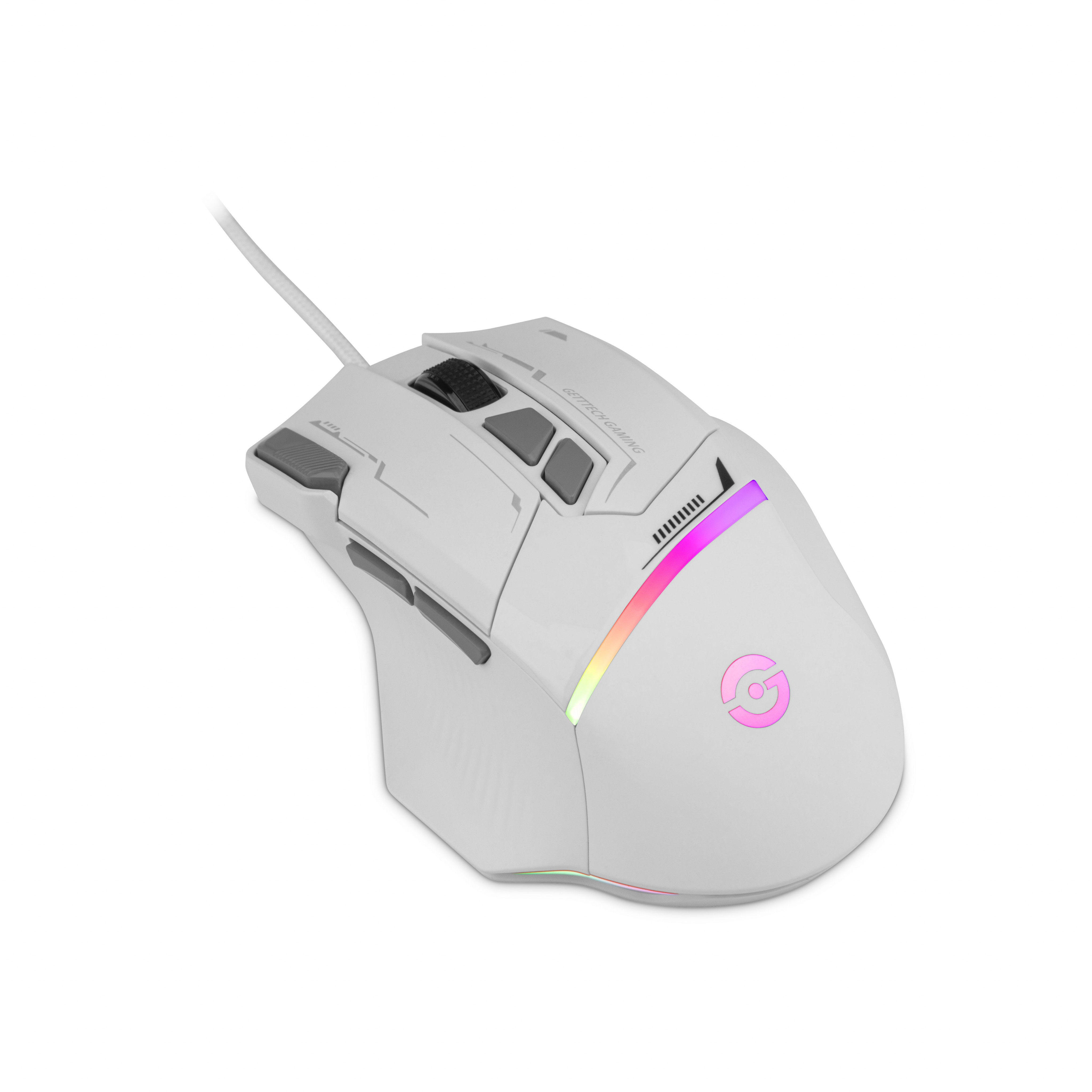 Foto 4 pulgar | Mouse Gamer Getttech Gpm-rgbwr-g1-wh, Iluminación Rgb, 7200 Dpi Ajustable 8 Botones Personalizables Alámbrico