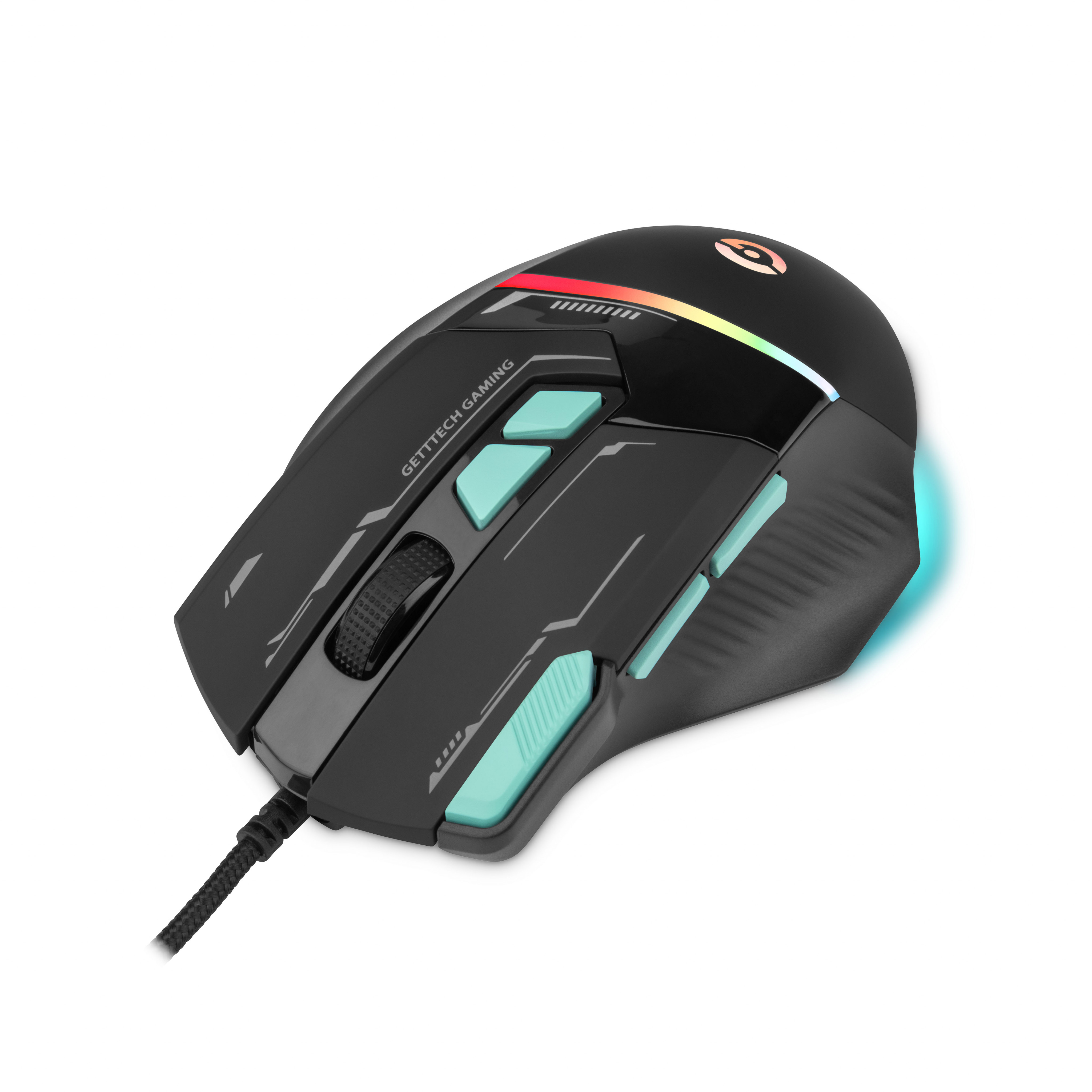 Foto 5 pulgar | Mouse Gamer Getttech Gpm-rgbwr-g1-bk, Iluminación Rgb, 7200 Dpi Ajustable 8 Botones Personalizables, Alámbrico