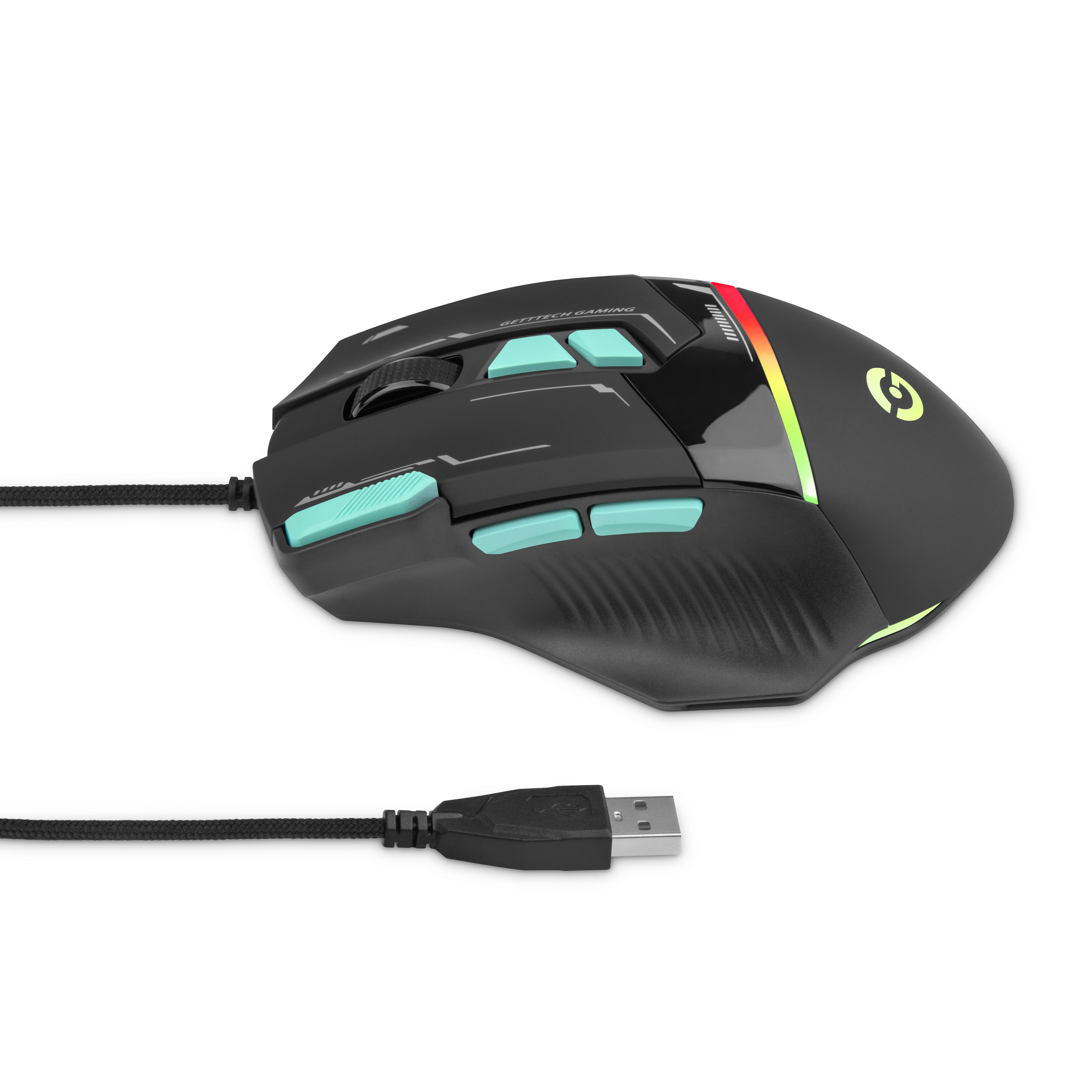 Foto 7 | Mouse Gamer Getttech Gpm-rgbwr-g1-bk, Iluminación Rgb, 7200 Dpi Ajustable 8 Botones Personalizables, Alámbrico