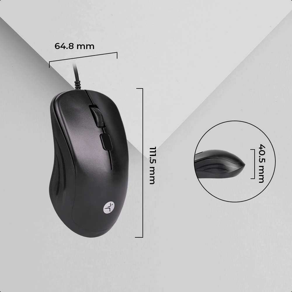 Foto 6 | Mouse Alámbrico Con Sensor Infrarrojo Y Dpi Ajustable Negro