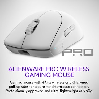 Foto 2 | Ratón Para Juegos Alienware Pro Inalámbrico De 2,4 Ghz/usb Con Cable Lunar Light - Venta Internacional.