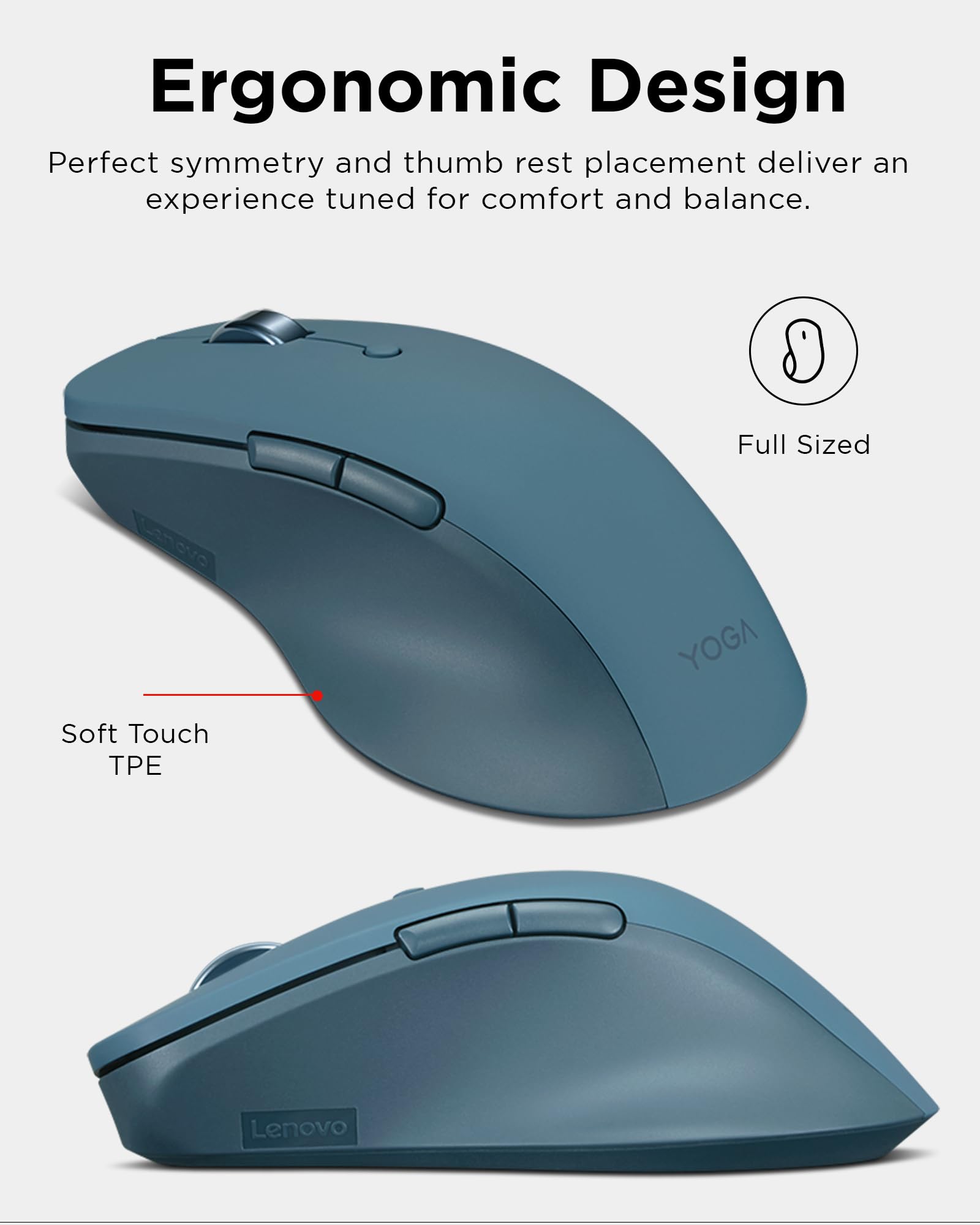 Foto 2 | Ratón Lenovo Yoga Pro Tidal Teal Bluetooth Recargable - Venta Internacional.