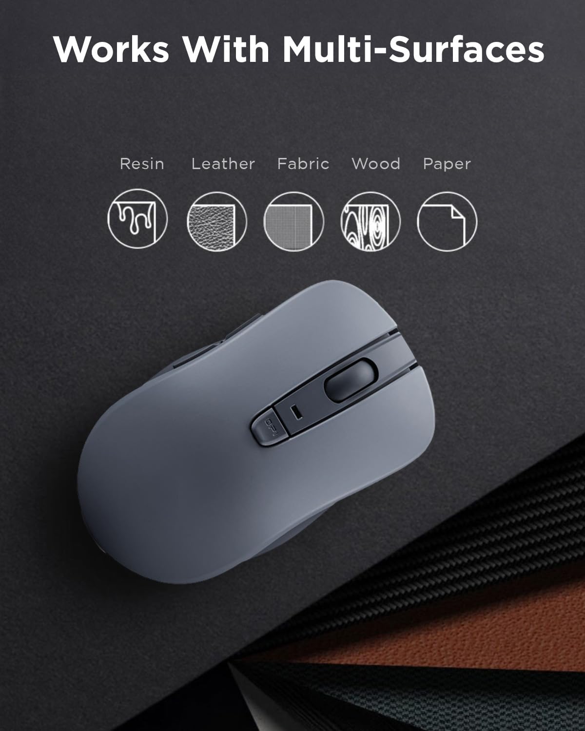 Foto 7 pulgar | Ratón Silencioso Bluetooth Lenovo Wl300 De 5 Botones 1600 Dpi Gris - Venta Internacional.