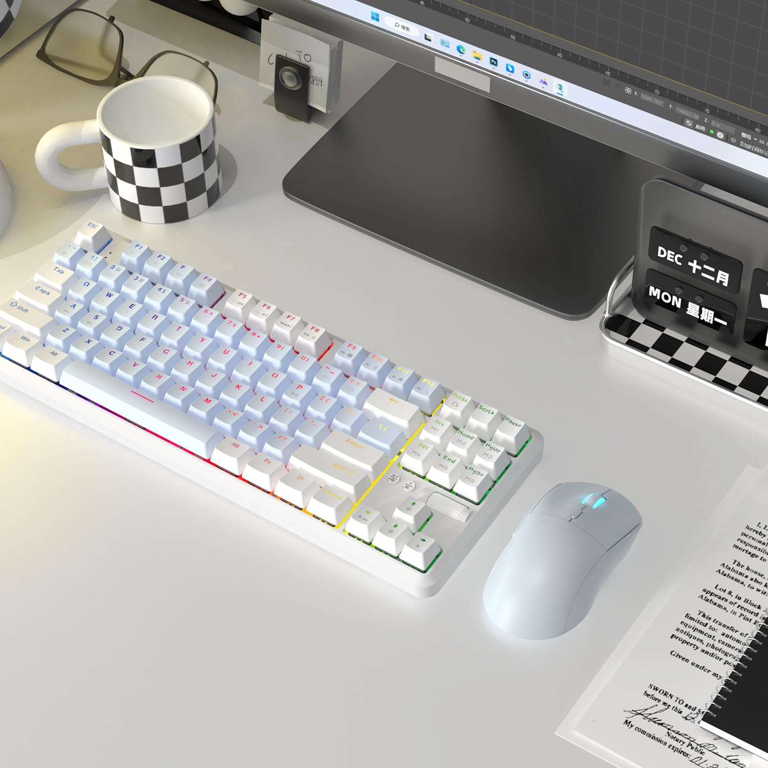 Foto 6 pulgar | Mouse Gamer  Nacodex Aj199 60 G Inalámbrico 26 K Dpi Recargable - Venta Internacional
