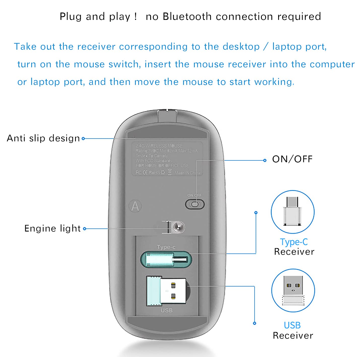 Foto 4 pulgar | Ratón Inalámbrico Jetta Recargable Para Macbook Con 1600 Dpi - Venta Internacional.