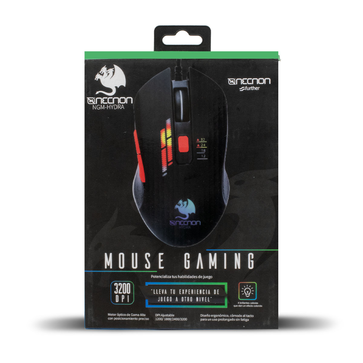 Foto 7 pulgar | Mouse Gaming Optico 6 Botones Rgb 3200 Dpi Ngm-hydra