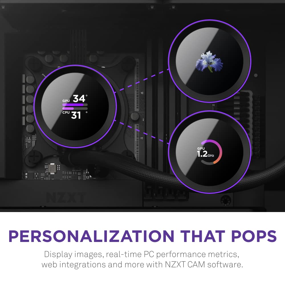 Foto 3 pulgar | Enfriador Líquido Para Cpu Nzxt 360 Mm Aio Con Pantalla Lcd Negra - Venta Internacional.