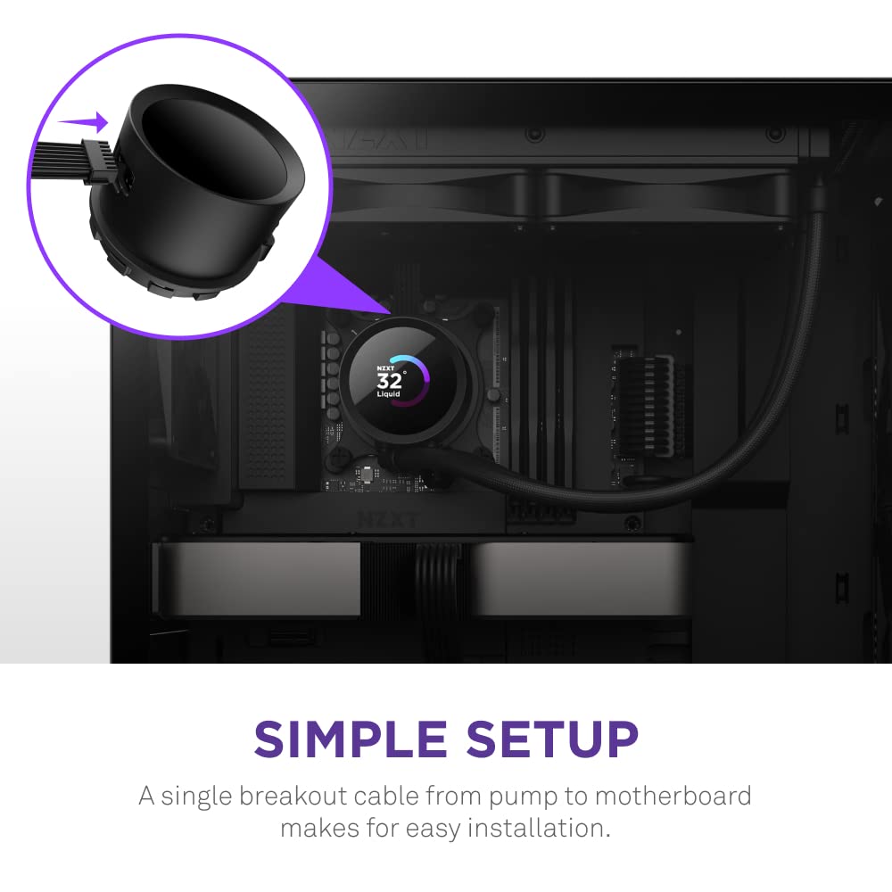 Foto 7 pulgar | Enfriador Líquido Para Cpu Nzxt 360 Mm Aio Con Pantalla Lcd Negra - Venta Internacional.