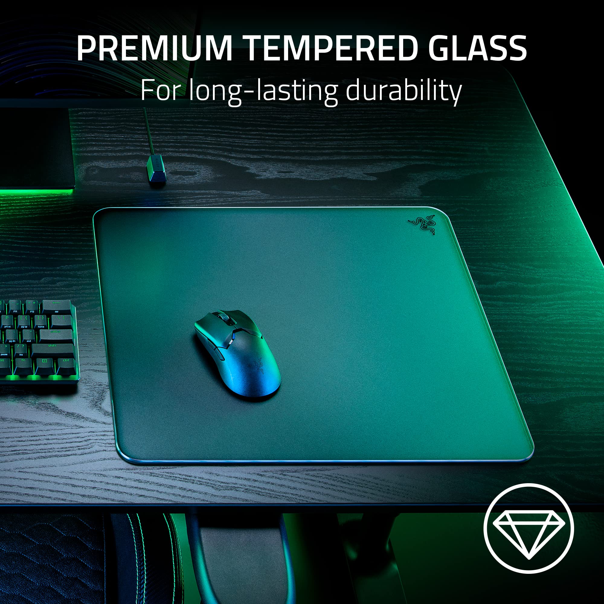 Foto 2 | Alfombrilla de Ratón Razer Atlas de Vidrio Templado Negro - Venta Internacional