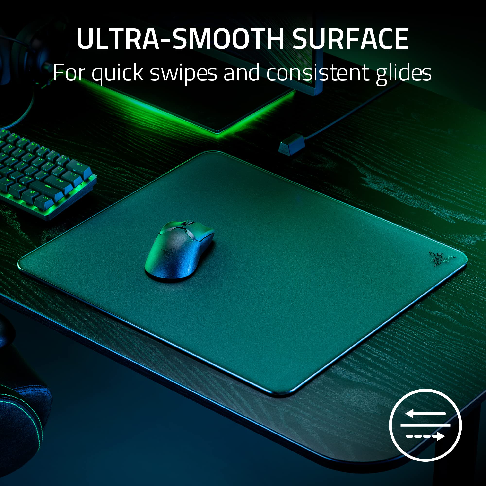 Foto 5 pulgar | Alfombrilla de Ratón Razer Atlas de Vidrio Templado Negro - Venta Internacional