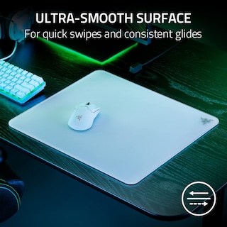 Foto 3 | Alfombrilla de Ratón Razer Atlas de Vidrio Templado Blanco - Venta Internacional