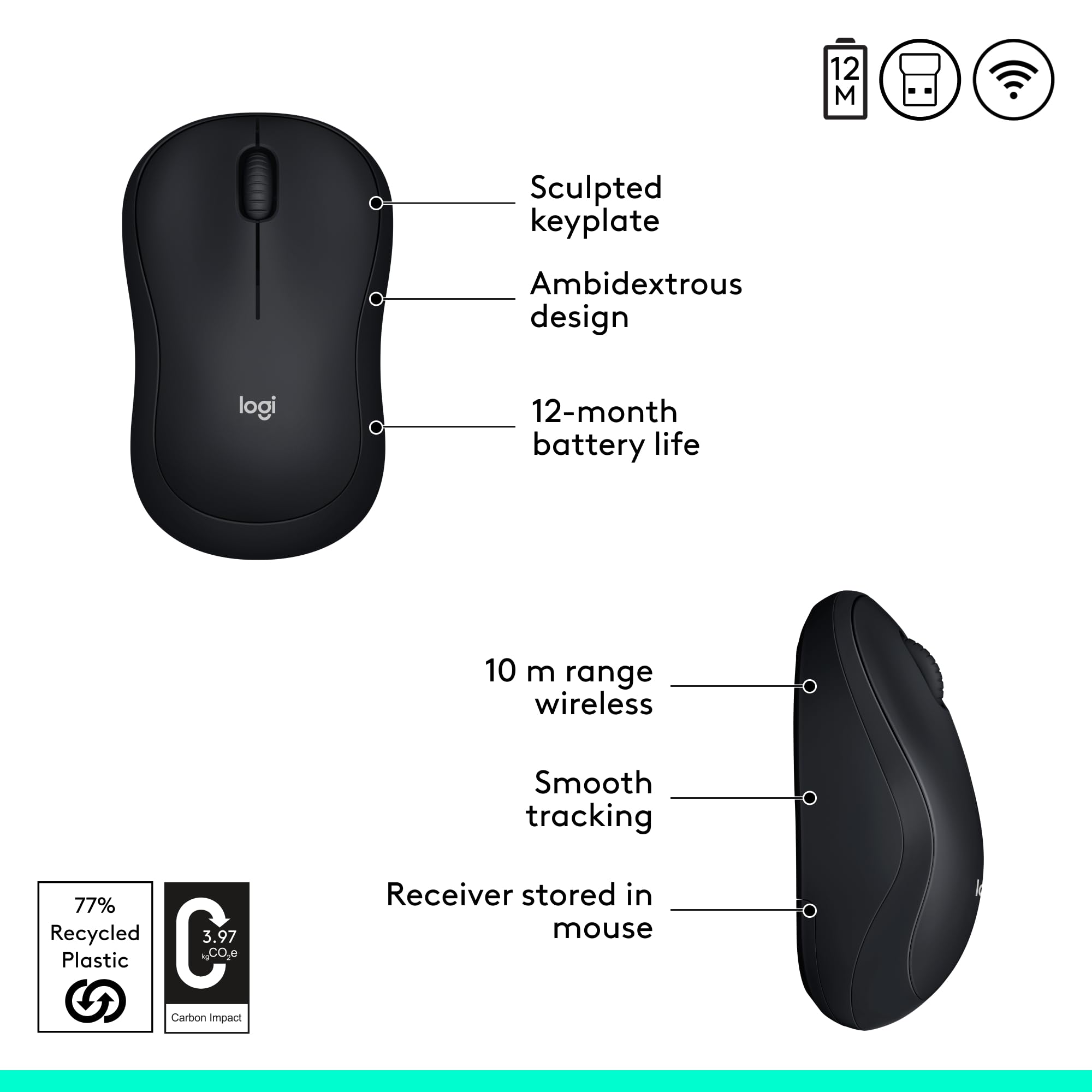 Foto 7 pulgar | Ratón Inalámbrico Logitech M185 2,4 Ghz 1000 Dpi Con Batería De 12 Meses - Venta Internacional