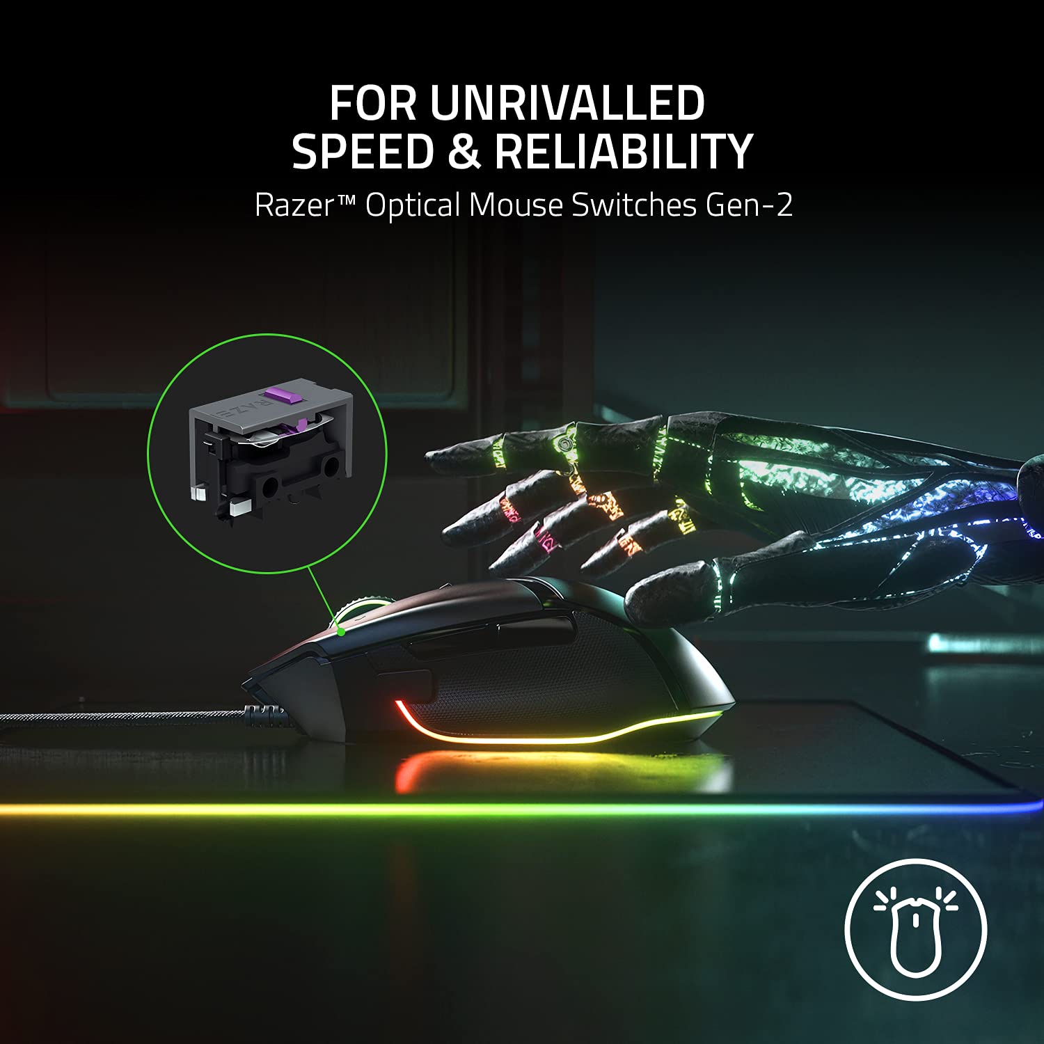 Foto 8 pulgar | Ratón Para Juegos Razer Basilisk V3 Con Cable Ergonómico E Iluminación Rgb - Venta Internacional.