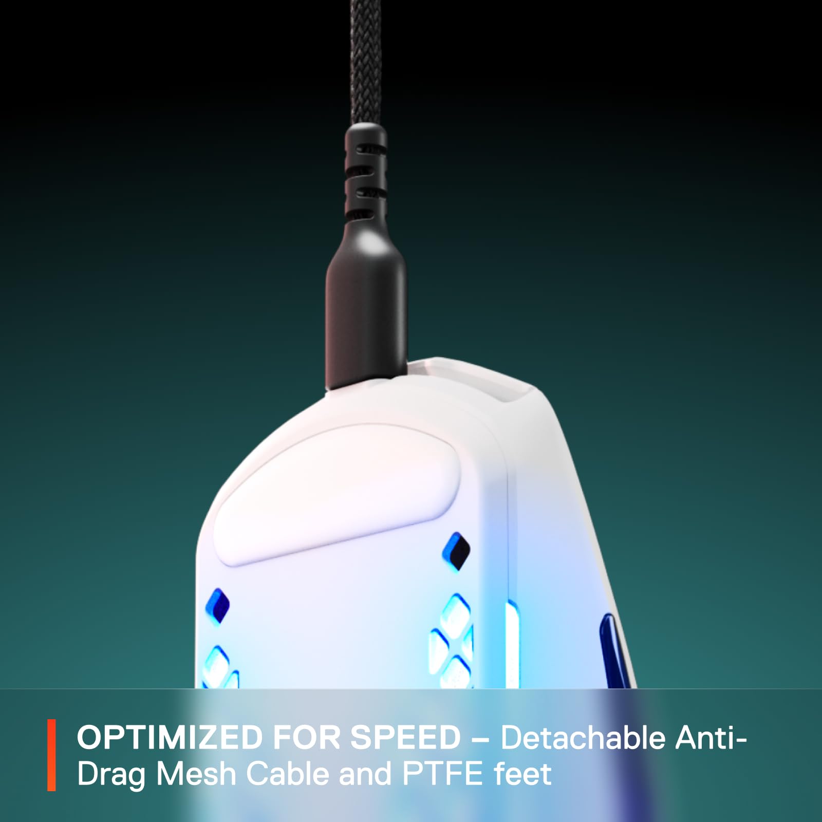 Foto 8 pulgar | Ratón para Juegos Steelseries Aerox 3 Holey RGB 8.500 DPI Snow - Venta Internacional