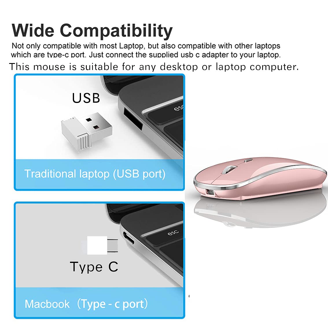 Foto 7 pulgar | Ratón Inalámbrico Jetta Para Ordenador Portátil Macbook Pro/air - Venta Internacional.