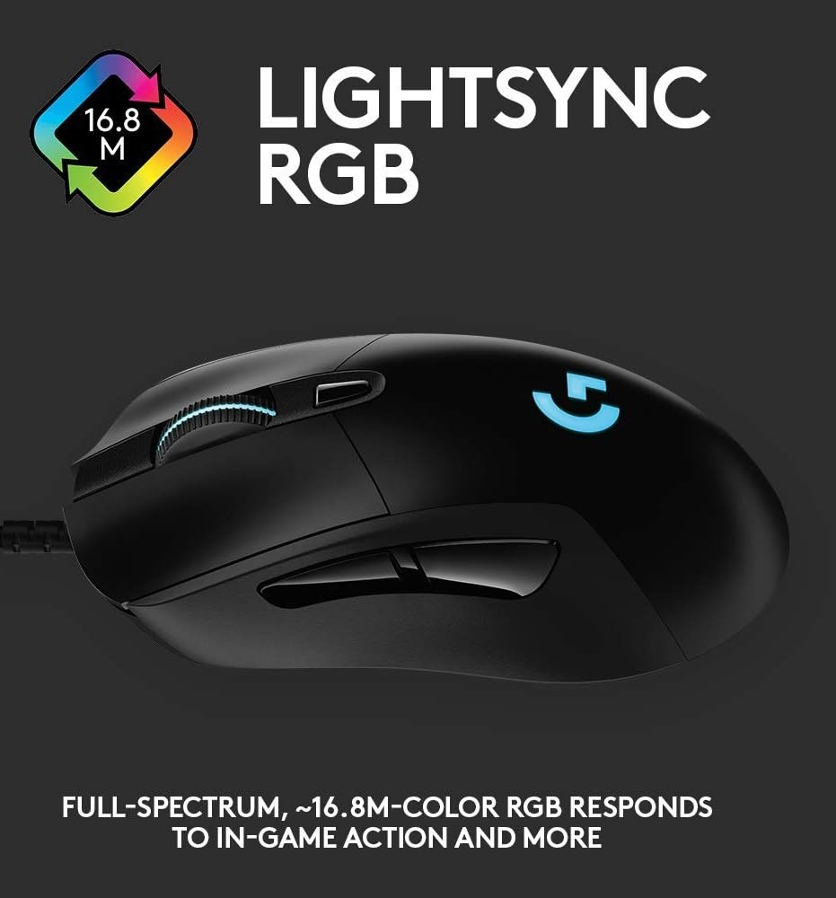 Foto 5 pulgar | Ratón Para Juegos Logitech G403 Hero 25k 87g+10g Negro - Venta Internacional.