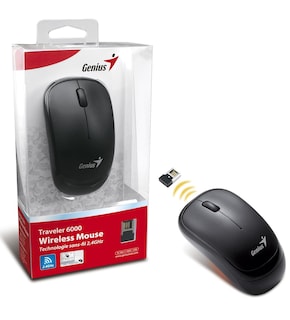 Foto 3 | Mouse Óptico Inalámbrico Genius, Modelo T6000, Color Negro, Usb, Gm-t6000u