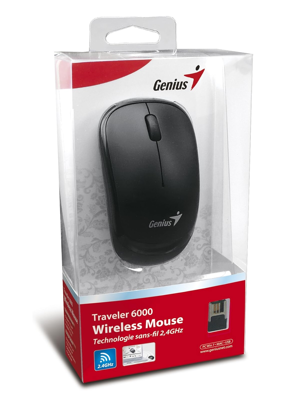 Foto 5 pulgar | Mouse Óptico Inalámbrico Genius, Modelo T6000, Color Negro, Usb,  Gm-t6000u